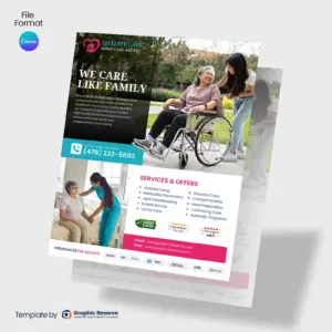 Home Care Advertising Flyer Design Canva Template