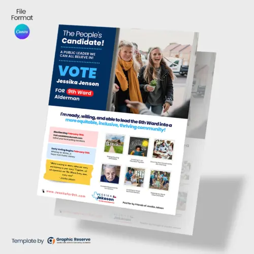 Political Campaign Flyer Canva Template For Elections