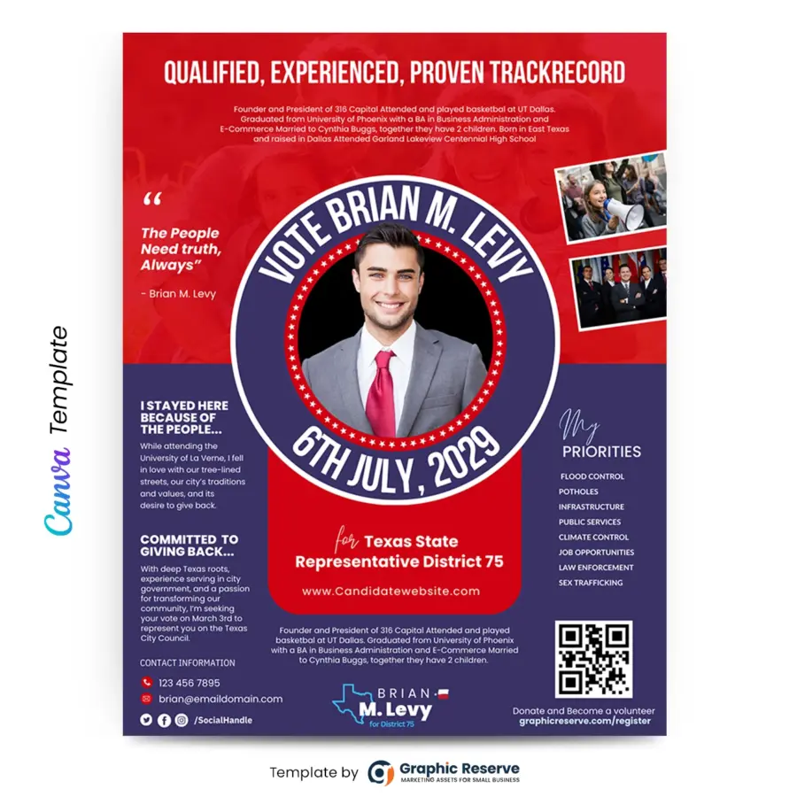 Political Flyer Canva Template