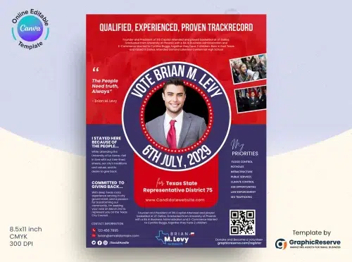 Political Election Flyer Template Canva