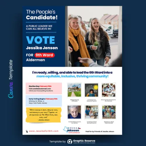 Political Flyer Design Canva Template