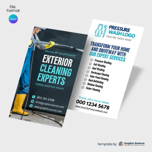 Power Washing Business Card Template