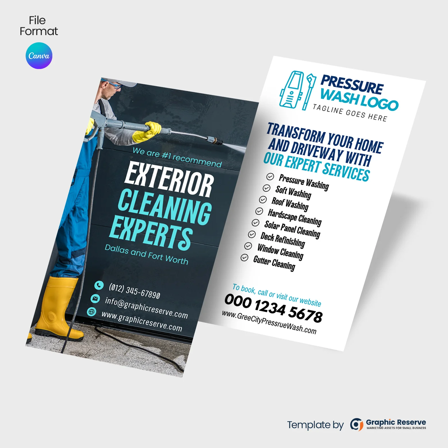 Power Washing Business Card Template