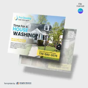 Power Washing EDDM Mail Advertisement Design Template Canva