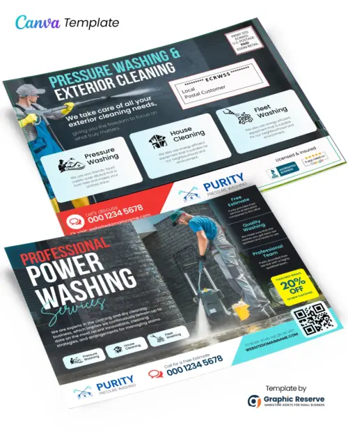 Power Washing EDDM Mailing Template – Canva Design