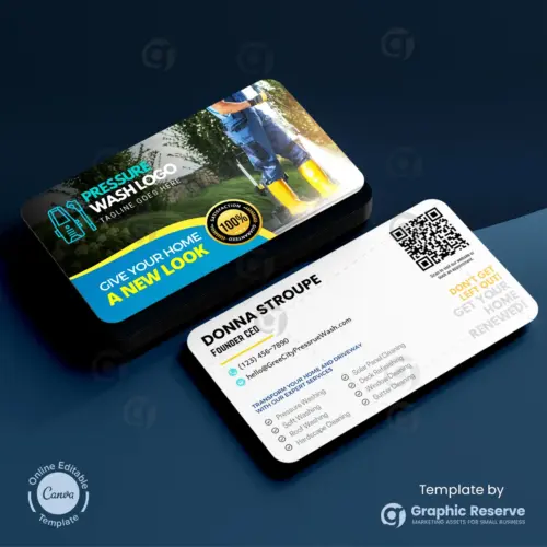 Pressure Washing Business Card Template