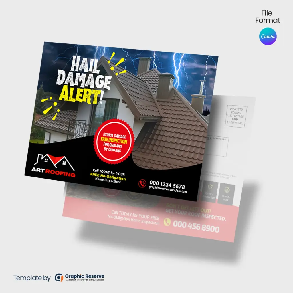 Roofing-Direct-Mail-EDDM-Postcard-Template -Design