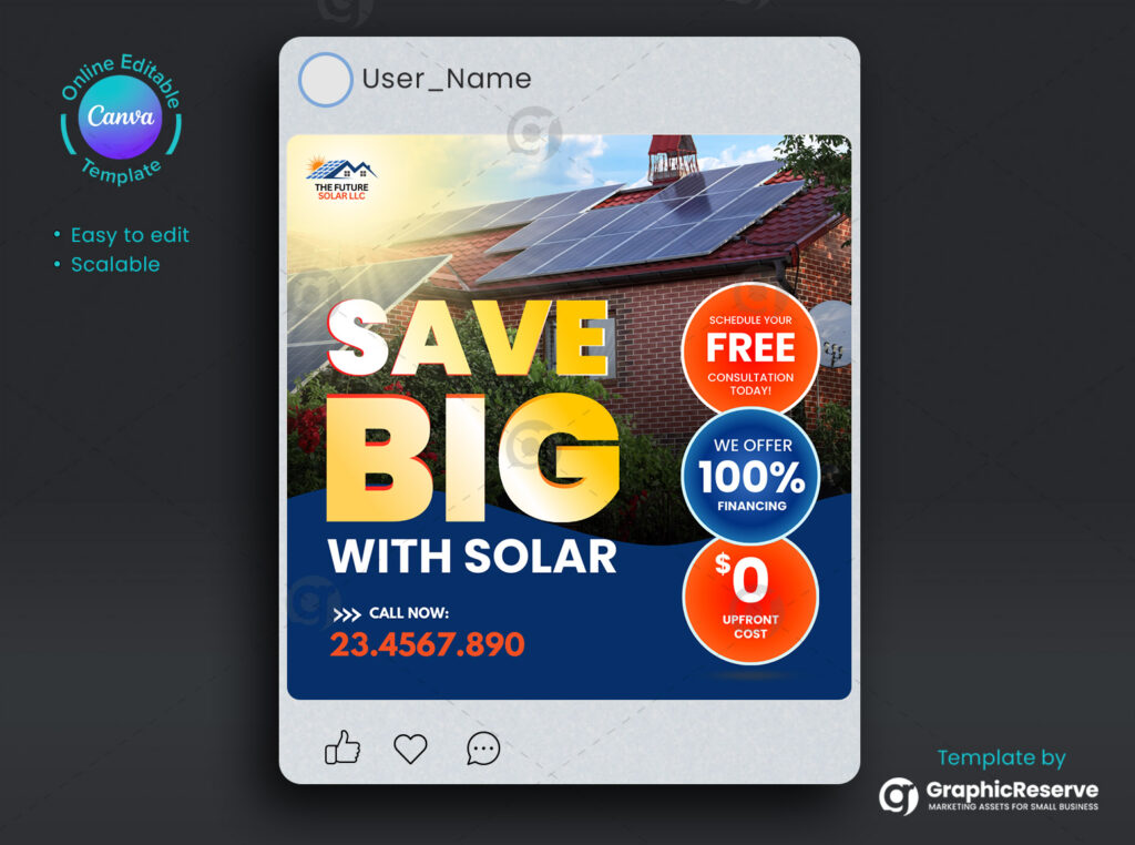 30+ Solar Social Media Marketing Posts/Kits CANVA Templates