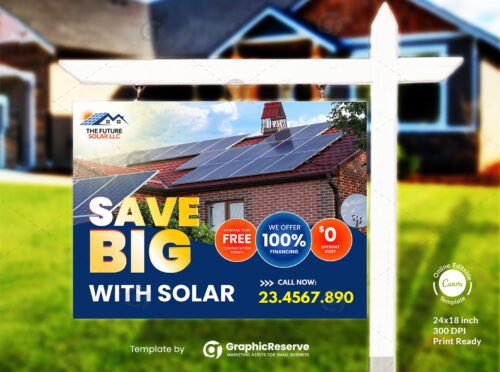 Solar Advertising Yard Sign Template