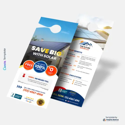 Solar Door Hanger Design Template