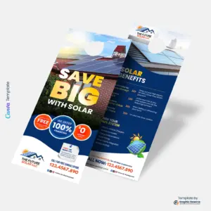 Solar Consultation Door Hanger | Editable Canva Marketing Template