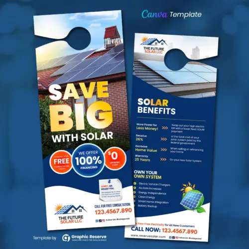 Solar Energy Marketing Door Hanger Template