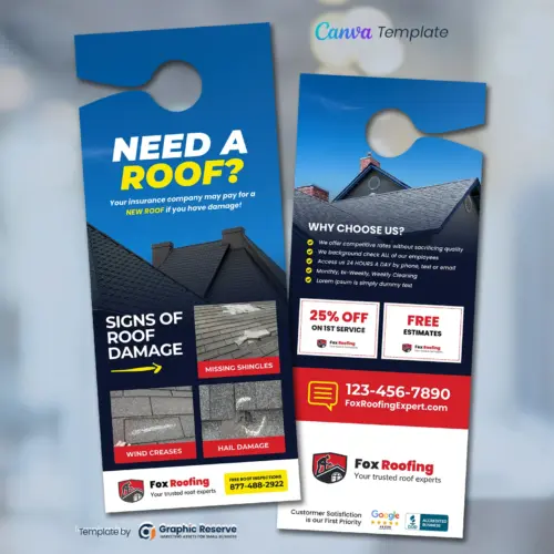 Door Hanger Template For Roofing Contractors