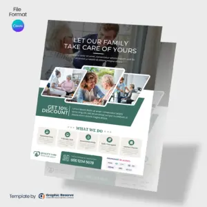 Elder-Care-Flyer-Design-Canva-Template For Senior