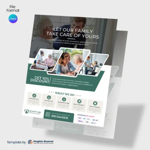Elder-Care-Flyer-Design-Canva-Template For Senior