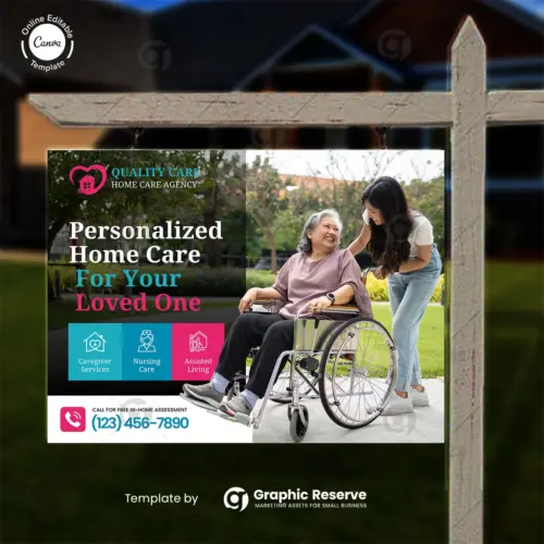 Home Care Yard Sign Design Template