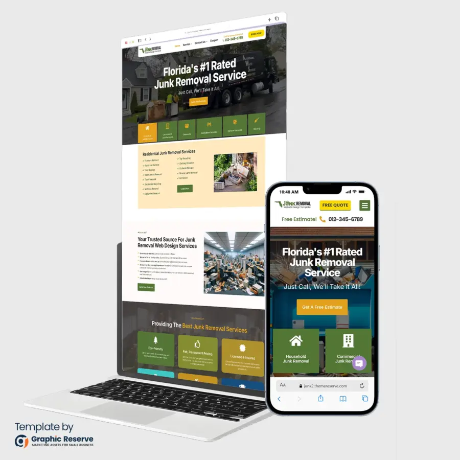 Junk Removal Website Template Elementor GraphicReserve