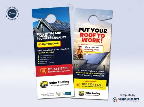 Solar Roofing Door Hanger Design Template (2)