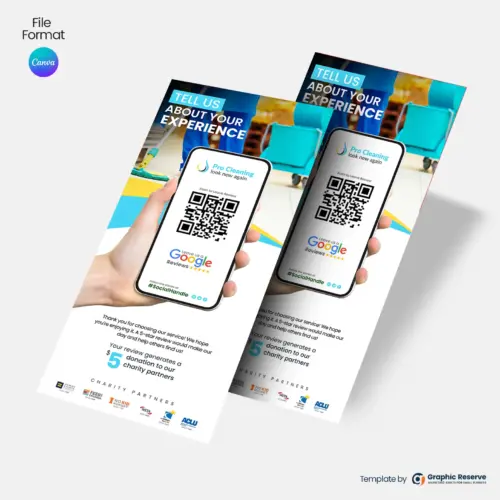 Cleaning-Service-Google-Review-Request-Rack-Card-Flyer Template