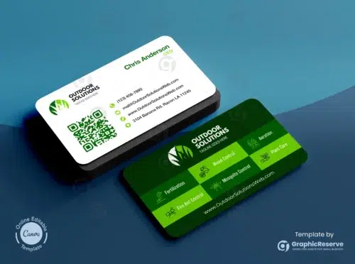 Gardening Business Card Design Canva Template