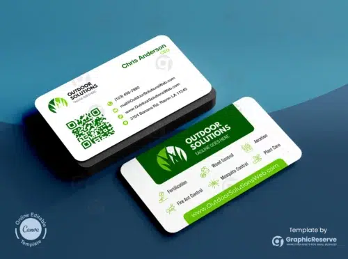 Landscaping Business Card Design Canva Template