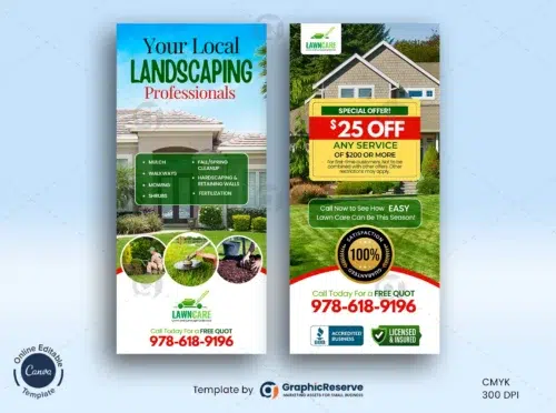 Landscaping Rack Card Flyer Design Template