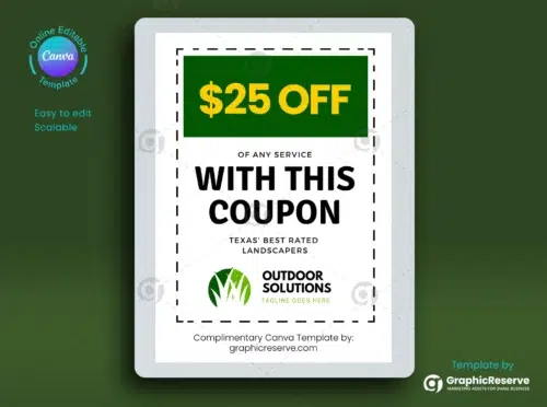 Lawn Care Coupon Design Free Template Download