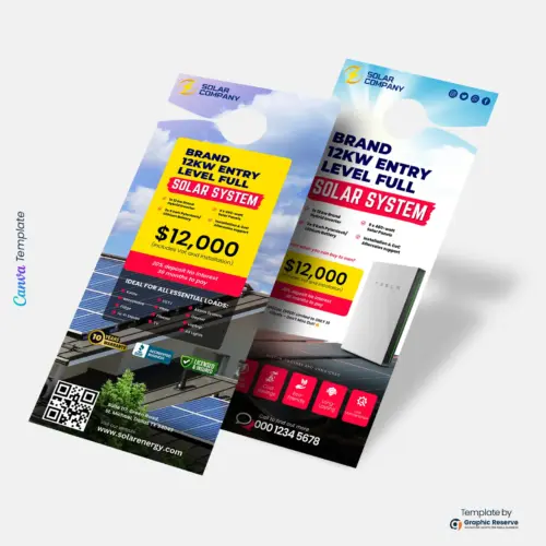 Solar Product Package Pricing Door Hanger Template 1