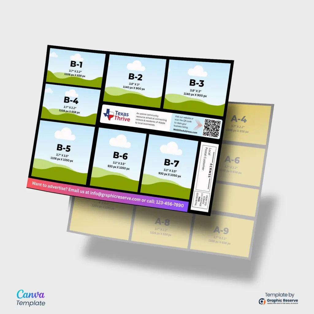 shared cost co-op eddm mailer canva template