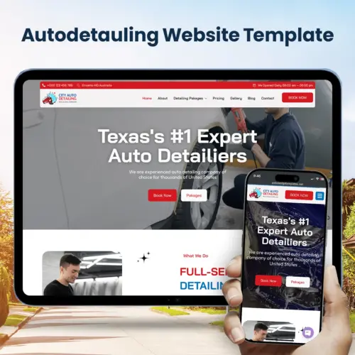 Auto Detailing Website Template – WordPress Drag and Drop Elementor Kit