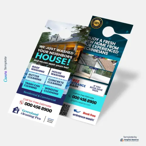 Exterior Cleaning Door Hanger Template Canva 1 1