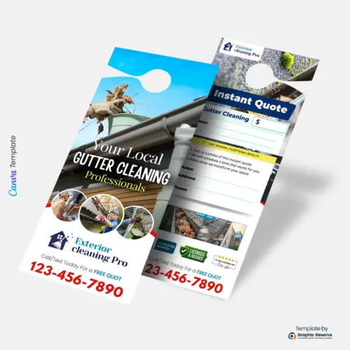 Gutter Cleaning Instant Quote Door Hanger Design