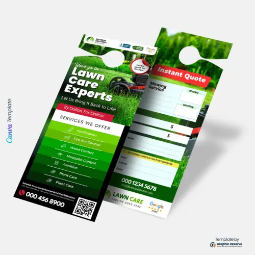 Landscaping Instant Quote Door Hanger Template 1 1
