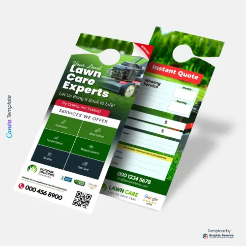 landscaping instant quote door hanger template