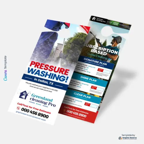 Pressure Washing Monthly Plan Instant Quote Door Hanger