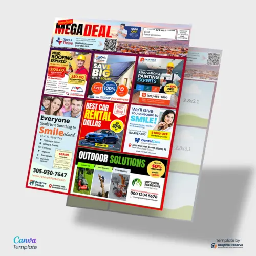 Vertical 9x12 EDDM Postcard Design Template