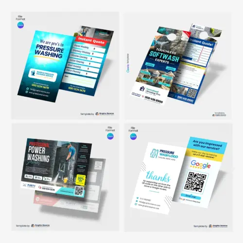 Exterior Cleaning Business Marketing Templates Bundle