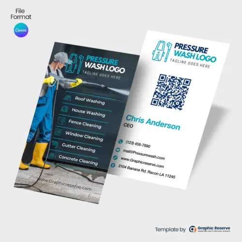 Exterior Cleaning Company Business Card Design | Canva Template