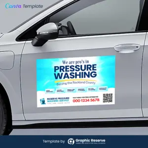 Pressure washing car magent template
