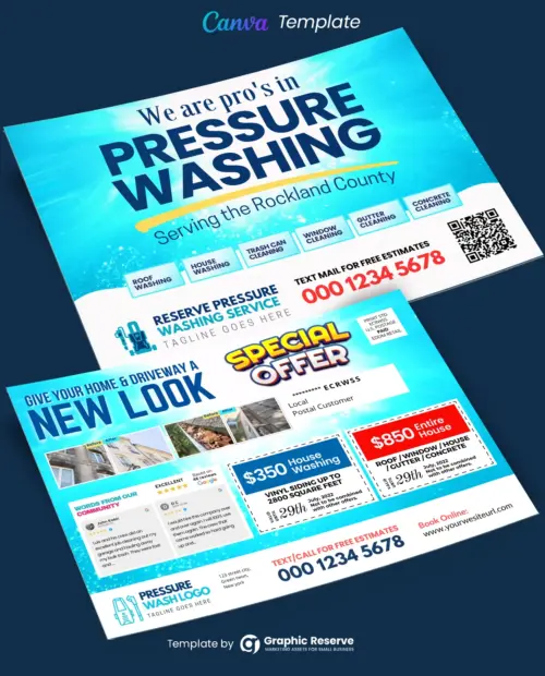 Pressure Washing EDDM Postcard