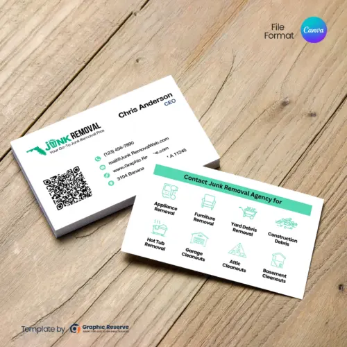 Business Card For Junk Removal Service Providers | Canva Template