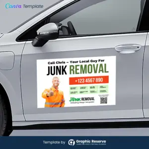 Junk Removal Car Magnet Template Canva Design – Canva template