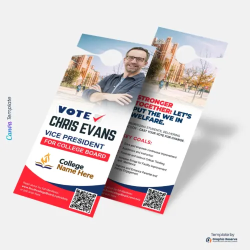 School Board Election Candidate Door Hanger Design 1