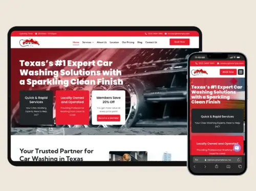 Auto and Car Wash Website Template