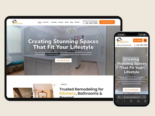 Construction & Remodeling Company Website Template – WordPress Elementor Kit