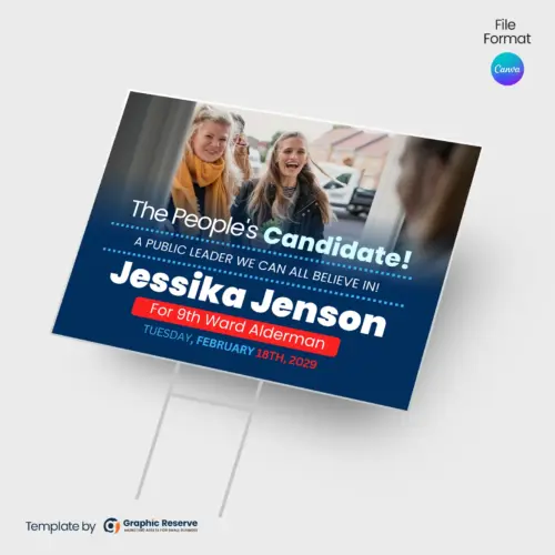 Professional Political Branding Yard Sign Template