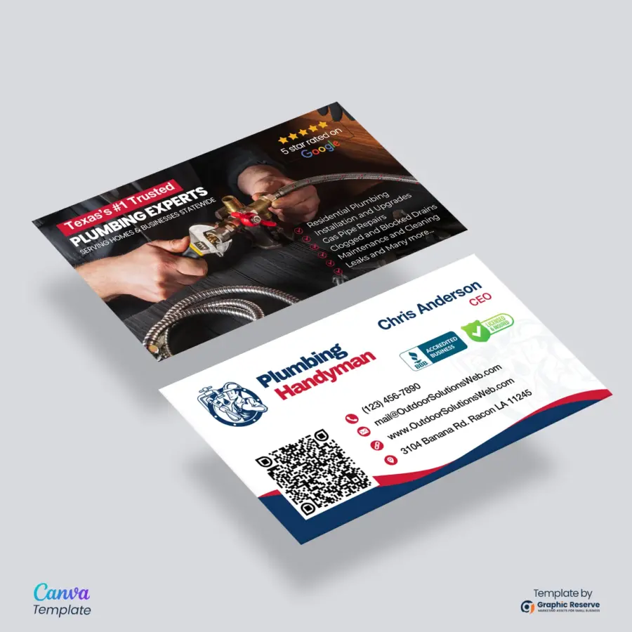 Customizable-Plumbing-Service-Business-Card