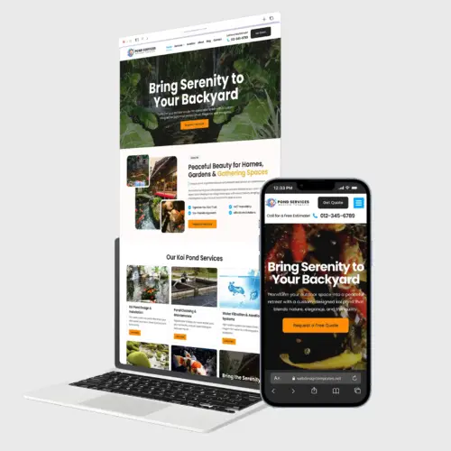 Koi Pond Company WordPress Website Template