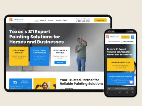 Painting Business Website Template – WordPress Drag and Drop Elementor Kit