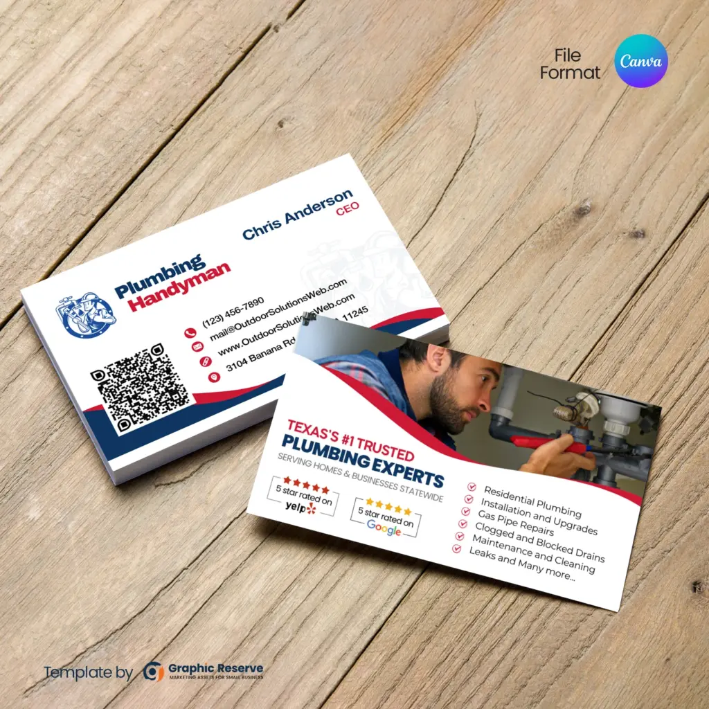 Custom Plumber-Business-Card-Template